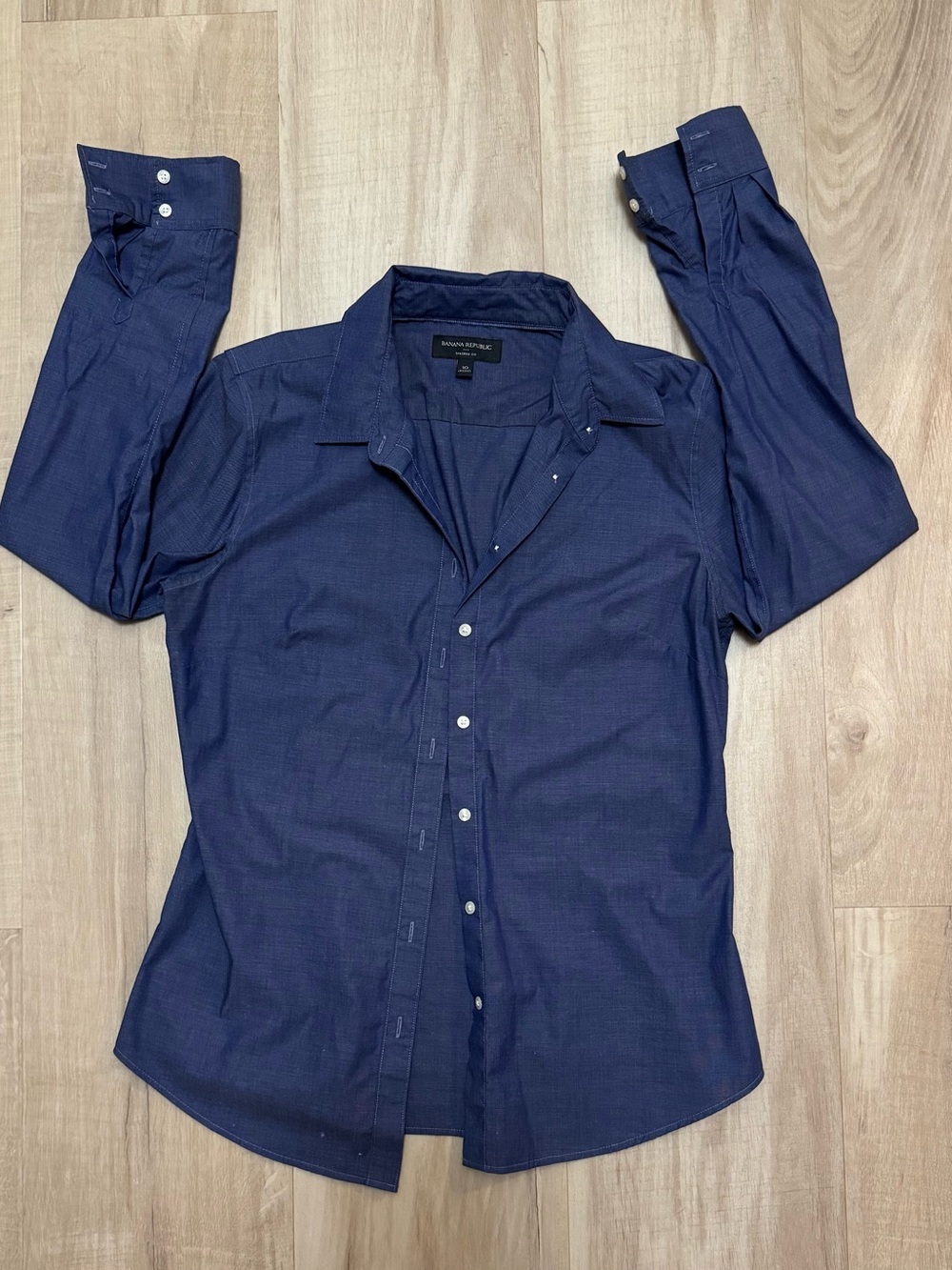 Banana Republic Midnight Blue Slim Fit Button-Down Shirt